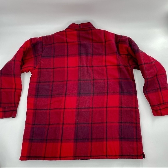 Vintage Towncraft RED PLAID Flannel Shacket Quilted Liner XL 90s Gorpcore - Picture 8 of 10